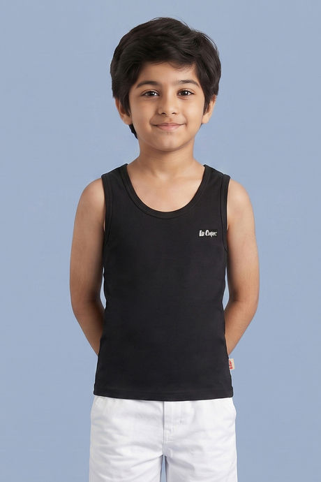 Lee Cooper Boys Solid Vest (Pack of 2) - Multicolor — image 2